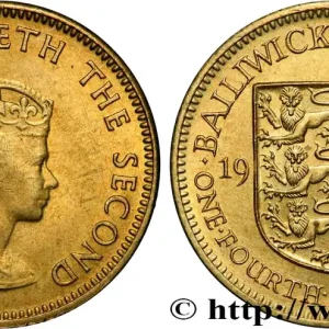JERSEY 1/4 Shilling Élisabeth II 1957 fwo_860527 Monde Paiement Sécurisé