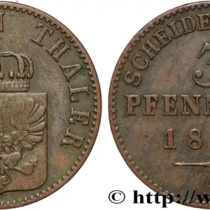 ALLEMAGNE - PRUSSE 3 Pfenninge Royaume de Prusse 1861 Berlin fwo_862361 Monde Must-Have