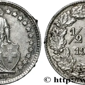 SUISSE 1/2 Franc Helvetia 1939 Berne - B fwo_865579 Monde Retour Gratuit