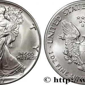 ÉTATS-UNIS D'AMÉRIQUE 1 Dollar type Silver Eagle 1987 Philadelphie fwo_866119 Monde Promotion Saisonnière