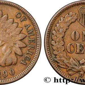 ÉTATS-UNIS D'AMÉRIQUE 1 Cent tête d’indien, 3e type 1890 Philadelphie fwo_868869 Monde Marque