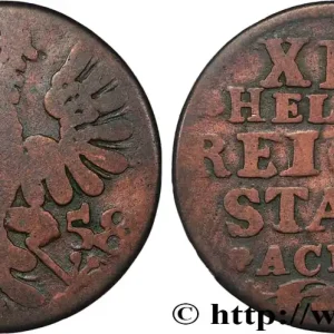 ALLEMAGNE - AIX-LA-CHAPELLE 12 (XII) Heller ville de Aachen aigle 1758 fwo_868881 Monde Solde