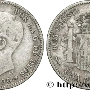 Livraison Gratuite ESPAGNE 1 Peseta Alphonse XIII 3e type 1900 Madrid fwo_869024 Monde