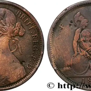 ROYAUME-UNI 1 Penny Victoria “Bun Head” 1862 fwo_871808 Monde Gros Lot