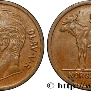 Prix Choc NORVÈGE 5 Ore roi Olaf V 1961 Konsberg fwo_871875 Monde