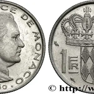 MONACO 1 Franc Rainier III 1960 Paris fwo_871943 Monde Prix Réduit