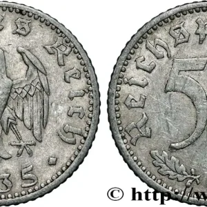 Garantie Incluse ALLEMAGNE 50 Reichspfennig aigle héraldique 1935 Berlin fwo_872197 Monde