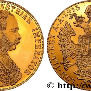 OR, PALLADIUM ET PLATINE INVESTISSEMENT 4 Ducats, refrappe moderne François Joseph 1915 fwo_875041 Monde Populaire