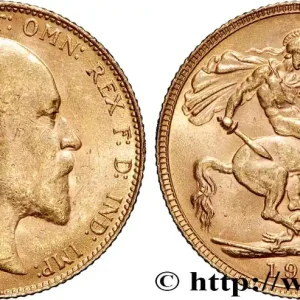 OR, PALLADIUM ET PLATINE INVESTISSEMENT 1 Souverain Edouard VII 1908 Londres fwo_877055 Monde Prix Bas