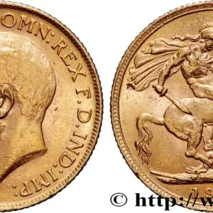 OR, PALLADIUM ET PLATINE INVESTISSEMENT 1 Souverain Georges V 1915 Londres fwo_877078 Monde Satisfait Ou Remboursé