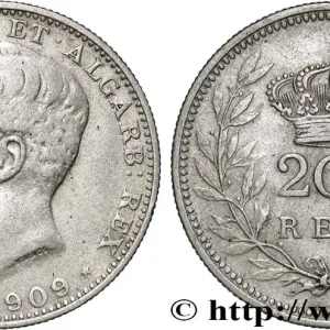 PORTUGAL 200 Reis Emmanuel II 1909 fwo_879132 Monde Nouveauté