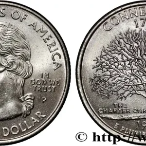 Acheter En Ligne ÉTATS-UNIS D'AMÉRIQUE 1/4 Dollar Connecticut : chêne "The Charter Oak" 1999 Philadelphie fwo_879740 Monde