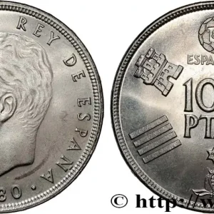 Quantité Limitée ESPAGNE 100 Pesetas Juan Carlos coupe du Monde de Football 1982 1980 fwo_879941 Monde