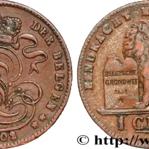 BELGIQUE 1 Centiem (Centime) lion monogramme de Léopold II légende en flamand 1902 fwo_880021 Monde Bon Plan