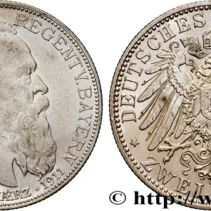 Jusqu’à Épuisement Des Stocks ALLEMAGNE - BAVIÈRE 2 Mark Léopold 1911 Munich fwo_879034 Monde