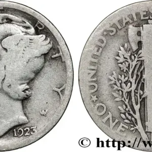 Certifié ÉTATS-UNIS D'AMÉRIQUE 1 Dime Mercury 1923 Philadelphie fwo_858843 Monde