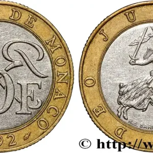 MONACO 10 Francs Rainier III 1992 Paris fwo_873910 Monde Top Vente