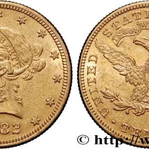 OR, PALLADIUM ET PLATINE INVESTISSEMENT 10 Dollars "Liberty" 1882 Philadelphie fwo_877009 Monde Solde