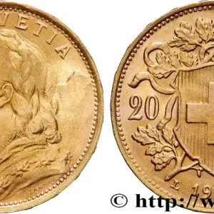 OR, PALLADIUM ET PLATINE INVESTISSEMENT 20 Francs "Vreneli" 1935 Berne fwo_877156 Monde Livraison Gratuite