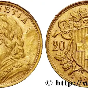 OR, PALLADIUM ET PLATINE INVESTISSEMENT 20 Francs "Vreneli" 1935 Berne fwo_877160 Monde Artisanat