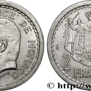 MONACO 2 Francs Louis II / armes (1943) Paris fwo_881589 Monde Vente Directe