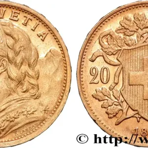 Édition Limitée OR, PALLADIUM ET PLATINE INVESTISSEMENT 20 Francs Vreneli 1899 Berne fwo_881750 Monde