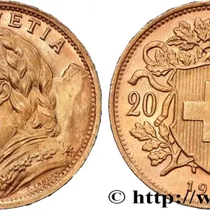 Exclusif OR, PALLADIUM ET PLATINE INVESTISSEMENT 20 Francs or "Vreneli" 1947 Berne fwo_881770 Monde