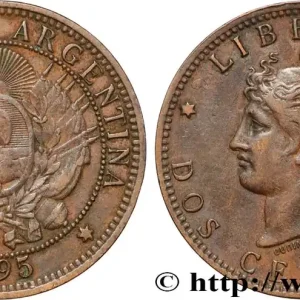 ARGENTINE 2 Centavos emblème / “Liberté” 1895 fwo_882295 Monde Édition Limitée