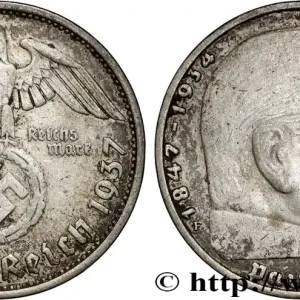 ALLEMAGNE 2 Reichsmark swastika 1937 Stuttgart fwo_882322 Monde Promotion