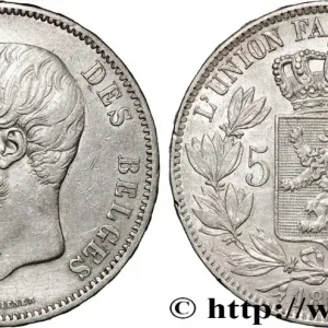 BELGIQUE 5 Francs Léopold II 1868 fwo_882329 Monde Offre Spéciale