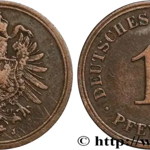 ALLEMAGNE 1 Pfennig aigle héraldique 1875 Hambourg fwo_882450 Monde Promotion