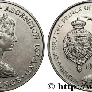 ASCENSION 25 Pence mariage du prince de Galles et de lady Diana Spencer 1981 fwo_882452 Monde Original