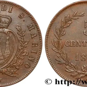 Meilleure Vente SAINT-MARIN 5 Centesimi écu aux trois tours 1869 Milan fwo_882474 Monde