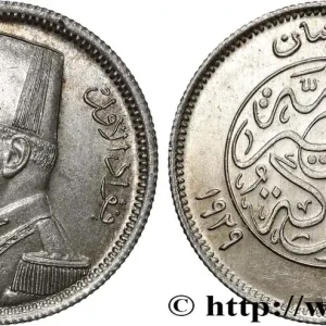 ÉGYPTE 2 Piastres Roi Fouad AH1348 1929 Budapest fwo_882556 Monde Offre Limitée
