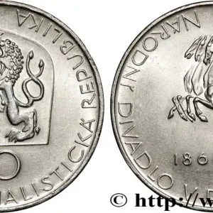 Nouvel Arrivage TCHÉCOSLOVAQUIE 10 Korun Centenaire du Théâtre National de Prague 1968 fwo_882589 Monde