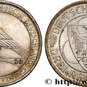 Fait Main ALLEMAGNE 3 Reichsmark Libération de la Rhénanie 1930 Berlin fwo_881460 Monde