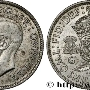 ROYAUME-UNI 1 Florin (2 Shillings) Georges VI 1943 fwo_814169 Monde Affaire À Saisir