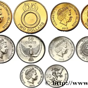 Offre Exclusive ÎLES SALOMON Lot de 5 Monnaies 10, 20 et 50 Cents, 1 et 2 Dollars 2012 fwo_825599 Monde