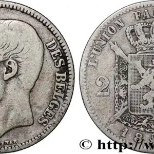 Pas Cher BELGIQUE 2 Francs Léopold II légende française 1867 fwo_837059 Monde