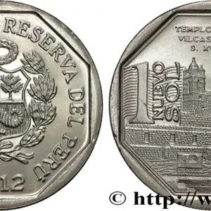 Populaire PÉROU 1 Nuevo Sol série Richesse et orgueil du Pérou : Temple du Soleil de Vilcashuaman 2012 fwo_844523 Monde