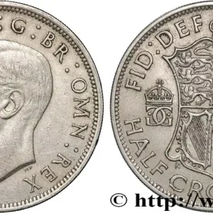 ROYAUME-UNI 1/2 Crown Georges VI 1947 fwo_852434 Monde Offre Spéciale