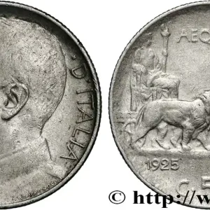 ITALIE 50 Centesimi, tranche lisse 1925 Rome - R fwo_853373 Monde Remise