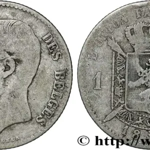 BELGIQUE 1 Franc Léopold II légende française 1866 fwo_858283 Monde Premium