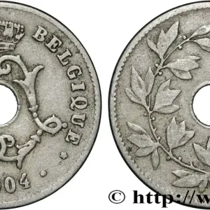 BELGIQUE 10 Centimes Léopold II 1904 fwo_858284 Monde Certifié