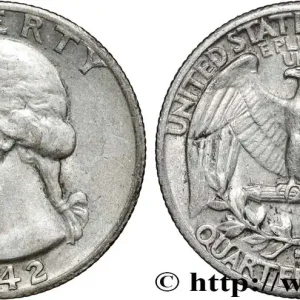 ÉTATS-UNIS D'AMÉRIQUE 1/4 Dollar Georges Washington 1942 San Francisco - S fwo_858791 Monde Acheter Direct