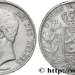 Pas Cher BELGIQUE 5 Francs Léopold Ier tête nue 1851 fwo_860191 Monde
