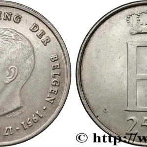 BELGIQUE 250 Francs jubilé d’argent du roi Baudouin légende française 1976 Bruxelles fwo_860220 Monde Top Qualité