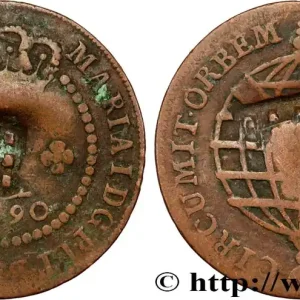 BRÉSIL - PRINCE JEAN REGENT 20 Réis contremarqué sur une 10 Réis de 1790 (1809) Lisbonne fwo_869113 Monde Super Prix