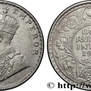 Usine Directe INDES BRITANNIQUES 1 Rupee (Roupie) Georges V 1917 Bombay fwo_870089 Monde