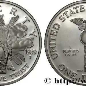 Vente Flash ÉTATS-UNIS D'AMÉRIQUE 1 Dollar Proof bicentenaire du Congrès 1989 San Francisco - S fwo_871748 Monde